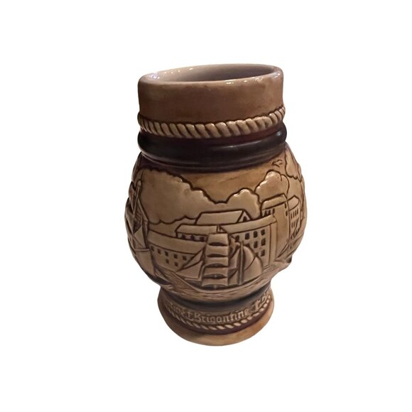 Vintage Avon Stein 1982 Handcrafted Brazil Nautical Ship Ceramic 4.5" Serial # - Picture 4 of 6